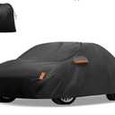 X AUTOHAUX Car Cover for Toyota Camry 2007-2022 Aluminum Film Outdoor Waterproof Sun Rain Snow Hail Protection with Driver Door Zipper