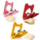 3PCS Sandwich Cutter and Sealer,Sandwich Cutters for Kids Lunch,Crustless Sandwich Cutter,Cookie Cutter for Children Lunchbox and Bento Box (Pink Round+Red Heart+Yellow Square)