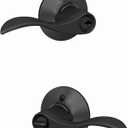 Schlage F51A ACC 622 Accent Door Lever, Keyed Entry Lock, Matte Black
