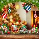 Christmas Picture Frame - Christmas Frames 4x6 with Cute Xmas Patterns for Wall Hanging & Desk Decor, Display Photo Frames with High Definition Acrylic Front Gift Ideas Tabletop Home Decorative, 4 Pack