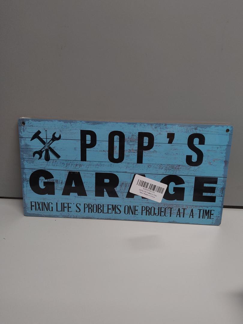 SET OF 3, Wood Sign for Grandpa - Pop pop's Garage - Vintage Wooden Hanging Wall Plaque,Funny Gift for Grandpa ,Garage Decor Workshop & Farmhouse Wall Decor Gift for Grandfather(POP POP'S).