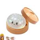 Dumpling Squishy, Squishy Dumpling Toy, Mystery Dumplings Squishies, Easter Gifts, Soft Squeeze Decompression Dough for Adults (Clear White)