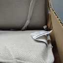 Klear Vu Porch Rocking Chair Cushion Set for Indoor and Outdoor Use, Assembled in The USA, Easy to Clean Stylish Seat and Back Pads with Fabric Ties, 20" x 17" x 2", Solid Natural