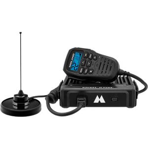 Midland MXT575 GMRS Mobile Radio, Two-Way Radio with NOAA Weather Scan and Alert - for Farms, Ranches, Overlanding - Repeater Capable, Integrated Control Mic,- External Magnetic Mount