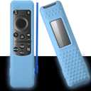 2 x 2023 Samsung Smart TV Solar Remote BN59-01432 BN59-01436B BN59-01392B TM2360E TM2360F Silicone Protective Cover with Lanyard(Luminous Blue)