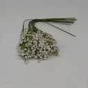 Babys Breath Artificial Flowers, 12 Pcs White Fake Baby Breath Flowers Artificial Bulk Real Touch Faux Gypsophila Bouquets for Wedding Floral Arrangement Party Home Decoration