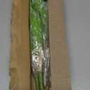 3PCS Artificial Tropical Green Plants  15.75" Fake Hostas Outdoor Artificial Plants, UV Resistant, Faux Green Leaf Stems for Porch, Patio, Balcony, Garden Planter or Indoor Dcor