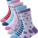 ANTSANG Kids Merino Wool Hiking Socks for Toddlers Boys Girls Warm Thick Thermal Crew Boot Heavy Cozy Gift Socks 6 Pairs (4-7 Years)