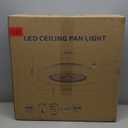 24" Bladeless Ceiling Fans with Lights and Remote/APP/Voice Control, Low Profile Ceiling Fan with RGB Lights, Enclosed Flush Mount Ceiling Fan for Kid's Bedroom/Living Room