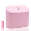 Car Trash Can Bin with Lid - Universal Vehicle Mini Leakproof Garbage Can Bin with 20pcs Trash Bags Can Organizer Storage for Front Back Seat Accessories for Auto Office Bedroom Home(Pink)