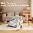 Puppy Play Gym & Cat Activity Mat,with Interactive Cat & Dog Toys,Multi - Functional Gym for for Fun, Exercise & Rest