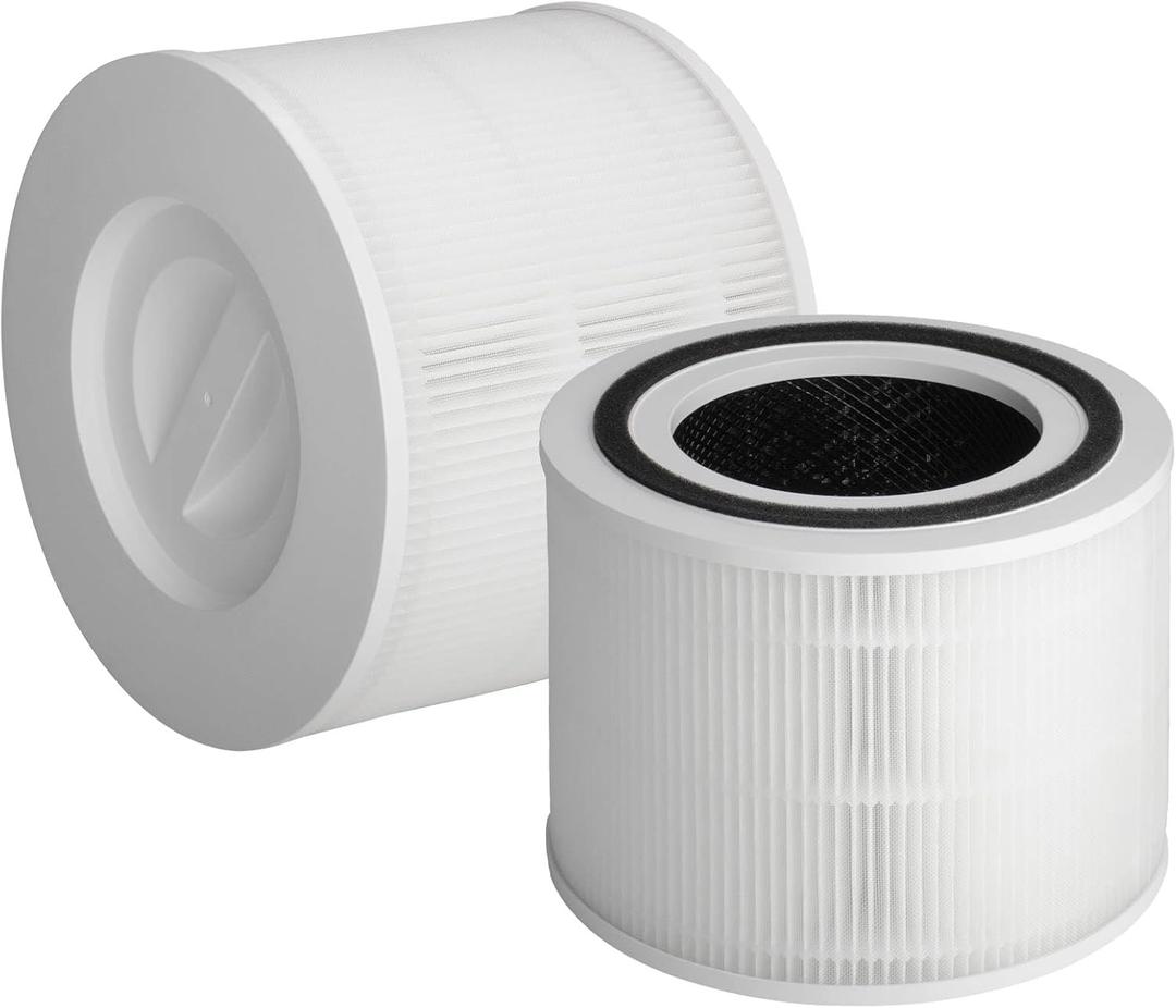 Core 300 Air Purifier Replacement HEPA Filter 3-in-1 Balance for LEVOIT Core 300-P/300S, H13 True HEPA + Activated Carbon, 99.97% Dust Pollen Pet Dander Smoke, 2 Pack (White)