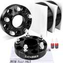 Richeer 1.25 inch 5x4.5 to 5x5 Hubcentric Wheel Adapters for JK Wheels on TJ YJ KK SJ XJ MJ, 4PCS 5x114.3 to 5x127 Wheel Adapters 71.5mm Hub Bore 1/2 Thread Pitch