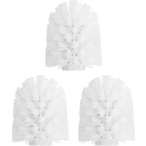 uxcell 3 Pcs Toilet Bowl Brush Replacement Head 15mm, Toilet Scrub Brush Cleaning Round Ball Shaped Toilet Brushes Heads White
