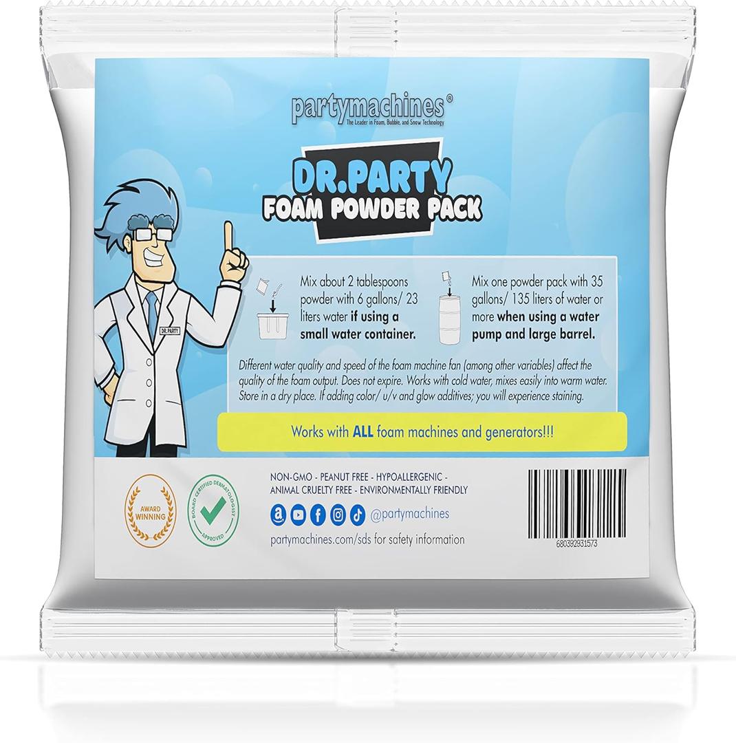 Foam Powder - Great for The Skeptic who Want to use Powder Packs in Their Foam Cannon - Test This Product in The Large Party Bubble generators - just Like The Video on This Page