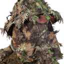 QuikCamo Realtree & Mossy Oak 3D Leafy Camo Face Mask Bucket Hat for Men Deer Duck and Turkey Hunting (Fully Adjustable OSFM)
