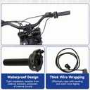 Electric Dirt Bike Throttle Handle Kit Compatible with Surron Light Bee X and S LBX, Imitation Carbon Fiber Quick Twist Throttle for Segway X260 X160 E-Ride Pro S E-Bike with Handlebar Grips