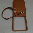 Cresee Case for Motorola Razr 2024 (Not Fit Razr+) PU Vegan Leather Back & Hard Polycarbonate Bumper Phone Case for Moto Razr 2024 - Brown