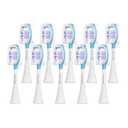 Electric Toothbrush Heads for Philips Sonicare Replacement Heads, 10 Pack Adults Kids 7+ Sonicare Toothbrush Replacement Brush Heads Philips Sonicare Sensitive Replacement Heads C2 C3 G2 G3 A3, White