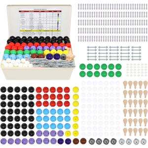 RELIANCER Molecular Model Kit,419PCS Organic Molecular Chemistry Set w/Atoms & Bonds,Molecular Structures Building Kit for Chemistry Learning,STEM Science Kits for Teachers,Students,Young Scientists, Medium