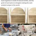 DUANYAN Travertine Shelf Bathroom Counter Organizers and Storage 2-Tier, 13"*6.3"*13.2"