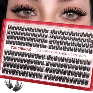Wispy Cluster Lashes Manga Eyelash Clusters 192pcs Spiky Volume Cluster Eyelash Extensions D Curly Fairy Lash Clusters 12-18mm DIY Individual Lashes Extension Natural Look by TOOCHUNAG