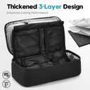 ALLCAMP Insulin Cooler Travel Case for Diabetic Organize Medication with 4 Ice Packs Black(9X 4.72x 3.14 inches)