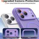 Case for iPhone 17 Pro 6.3'' Compatible with Magnetic Mag-Safe Charging [Camera Control Button] [Camera Protection] Matte Translucent Military Grade Shockproof Phone Case, Light Purple