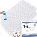 Pack and Play Mattress Pad Protector 38" x 26", 2 Pack Waterproof Pack and Play Cover Sheets, Compatible with Graco Pack n Play, Baby Trend, Dream On Me & Pamo Babe, Quilted Cotton Terry Surface (White)