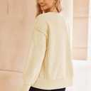 Zeagoo Women's Casual Sweatshirts Crewneck Long Sleeve Fuzzy Fleece Jackets Side Slit Midweight Pullover Fall Fashion 2025 (M)