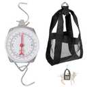 Mechanical Hanging Scales 440lb/200kg, Calf Sling and Hanging Weight Scale 2 in 1 Kit, Weighing Sling for Calves Lambs Goats Newborn Livestock Dogs, High Accuracy Spring Dial Weight Scale
