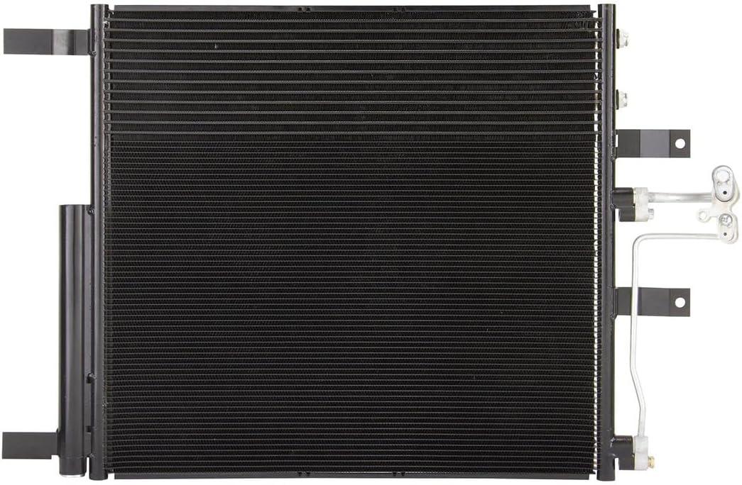 Aparts 23 3/8" Air Conditioning A/C Condenser Fit for Ram 1500 3.7L 2012, Ram 1500 4.7L 2012-2013, Ram 1500 5.7L 2012-2017, Ram 2500 5.7L 2012-2013 Replace OE# 52014588AA; 52014588AB; 52014588AC 4436