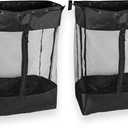 Slatwall Baskets,Hanging Slatwall Accessories with Take and Go Design,(26*18*11'')Large Mesh Slatwall Organizer with Easy Access Zipper Adjustable Shoulder Strap for Home Sport Garage Storage (2)