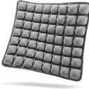 SUNFICON Inflatable Car Seat Cushion Air Seat Cushion Work from Home Office Chair Cushion Wheelchair Pad Anti Bedsore Orthopedics Pain Pressure Relief Cushion Camping Seat Mat w Pump 18"x16"x1'' Gray