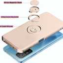 Compatible with Xiaomi Mi 10T Pro Case with Ring Kickstand Green,for Xiaomi Mi 10T Pro Phone Case Silicone Liquid with Soft Microfiber Lining Slim Shockproof Protective Cover (Pink)