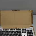 EWEADN GX710S Backlit Computer Keyboards, Wired USB Keyboard with Blue Backlit, Metal Panel, Plug and Play, Pudding Keycaps Full Size Quite Computer Keyboard for Win/PC/Laptop-Black