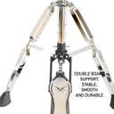 Hi-Hat Stand, Double Braced Tripod Adjustable Hi-Hat Stand, Zipper-Style Smooth Pedal, Drum Kit Hardware Accessory