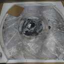 LEDIARY 26in White and Gold Caged Flush Mount Ceiling Fan
