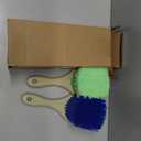 Remerry 2 Pcs Beach Sand Remover Brush with Drawstring Bag, Beach Accessories Scrub Brushes for CleaningSoft Bristle Brush for Summer Vacation Water Sports Volleyball Party (Blue and Green)