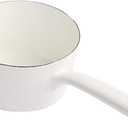 CALIDAKA 1.2L Enamel Milk Pan, Mini Butter Warmer, Saucepan With Pour Spout, Nonstick Pot, Melting Pot for Induction Electric Gas Stoves