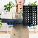 Heavy Duty Seed Starter Trays with 5'' Tall Humidity Domes & 2.75'' Deep Cells 3-Pack (162 Cells Total) Reusable Plant Germination Kit, Durable Plastic Seedling Trays for Herbs, Vegetables