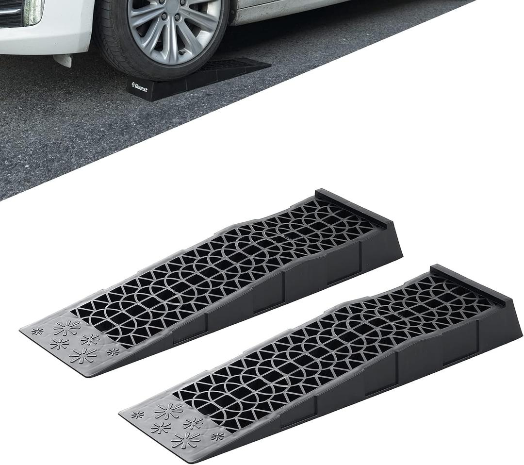 Ramps Low Profile Plastic Car Service Ramps 3 Ton Truck Vehicle - 2 Pack