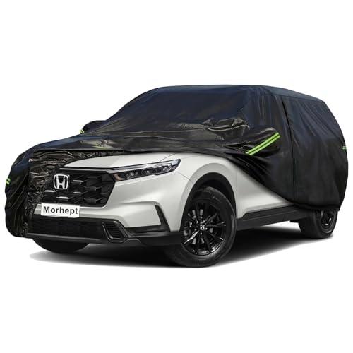 Morhept SUV Car Cover Custom Fit for Honda CRV, Waterproof All Weather Full Exterior Cover Rain Snow UV Protection Cover with Door Zipper