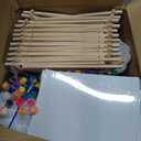 Tenceur 24 Set 8x10 Inch Canvas and Easel Set Paint Kits for Adults Bulk Art Canvas Boards for Painting with Easel Stand, Large Tablecloth, Acrylic Paint Brushes Trays Aprons for Party
