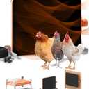 Smart Chicken Coop Heater, 200 Watts Chick Heater Built-in Adaptive Temperature Sensor, Chicken Coop Heater for Winter, Coop Heater Adaptable to Timer and Temp Controllers, UL-Compliant
(Orange)