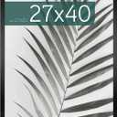 MCS Studio Gallery Movie Poster Frame 27x40 Black Woodgrain Engineered Wood, Vertical & Horizontal Wall Hanging Large Picture Frame for Photos, Artwork & Custom Posters (1-Pack)