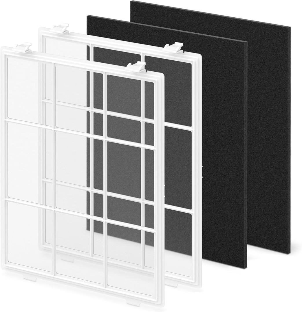 2 Pack C545 Washable Fine Mesh Pre-Filter with 2 Carbon Filters, Compatible with Winix C545 Purifier