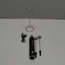 Maestri House Rechargeable Milk Frother with Stand, LunaFro Handheld Electric Foam Maker Waterproof Detachable Stainless Steel Whisk Drink Mixer Foamer for Lattes, Cappuccino (Black)