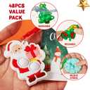 JOYIN 48 PCS Christmas Pop Fidget Toys with Cards, Xmas Pop Game, Party Favors for Kids, Christmas Stocking Stuffers, Goodies Bag Fillers for Children Adults Anxiety Stress Reliever Office Desk