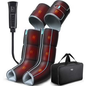 ALLJOY Leg Massager for Circulation and Pain Relief FSA, Leg Massager with Heat and Compression, Helps with Swollen Legs, Edema, RLS, FSA/HSA Eligible, Father's Day Gifts for Dad Men Mom Women